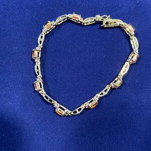 Beautiful 925 Sterling Silver FAS CZ Cubic Zirconia 7.5" Tennis Bracelet